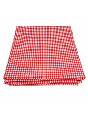 Red White Gingham Fabric 2 Yard Cotton Checkered Fabric Vintage Sewing Quilting